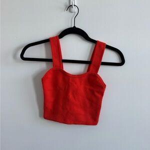 XS Wilfred Red Knit Crop Top